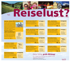 Kleiner Eintrag, große Wirkung!
