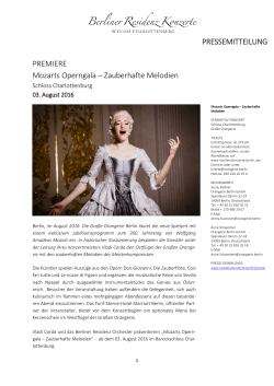 Mozarts Operngala - Zauberhafte Melodien