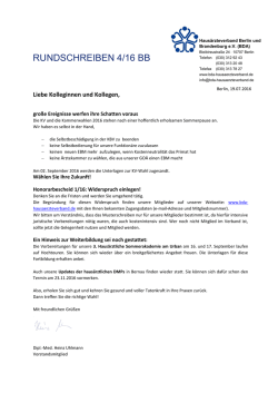 Rundschreiben Brandenburg vom Juli 2016