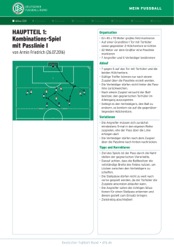 HAUPTTEIL 1: Kombinations-Spiel mit Passlinie I