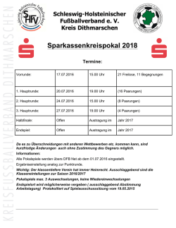 die Auslosung des Sparkassen-Kreispokal 2018.