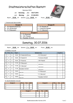 Spielplan - Fussballclub Rastatt 04 e. V.