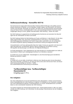 Hausmeister/in - 067/16 EG 5 TV-L