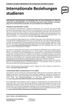 Internationale Beziehungen studieren