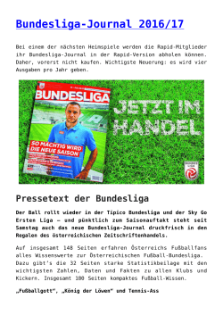 Bundesliga-Journal 2016/17 - Rapid
