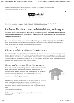 Mieterhöhung - ImmoConsultant Rollfinke