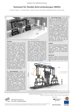 Happich (DLR) - Teststand f&uuml;r flexible Rohrverbindungen (REPA)