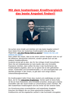 Ihr E-BOOK!! Die 5 Expertentipps zur richtigen Kreditwahl!!