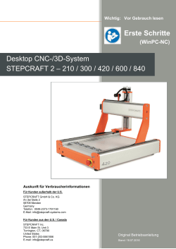 Erste Schritte WinPC-NC