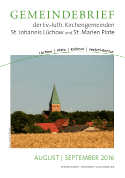 GEMEINDEBRIEF - St. Johannis Lüchow