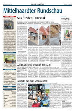 Rheinpfalz 26.07.2016 728 Flüchtlinge in NW