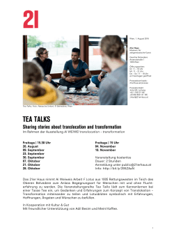 tea talks - Belvedere