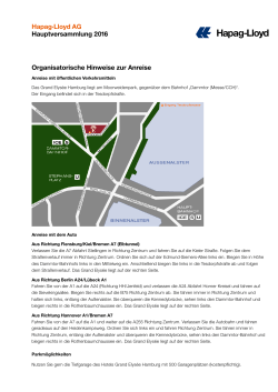 Hinweise zur Anreise - Hapag