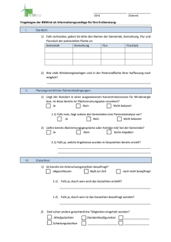 Fragebogen  - BBWind Projektberatungsgesellschaft