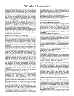 YGE ProgCard II - Programmierkarte