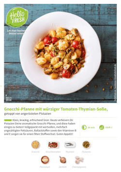 Gnocchi-Pfanne mit w&uuml;rziger Tomaten-Thymian-So&szlig;e