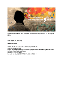 ilb booklet 2016 - Internationales Literaturfestival Berlin