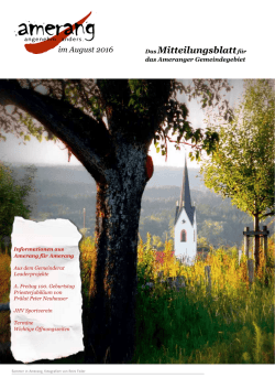 im August 2016 - Gemeinde Amerang