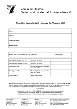 Helferanmeldung Genusstag 2016