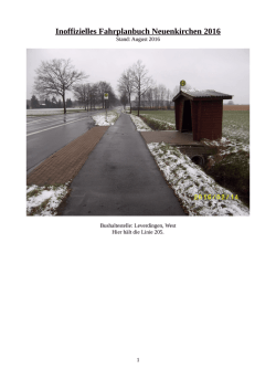 Inoffizielles Fahrplanbuch Neuenkirchen 2016