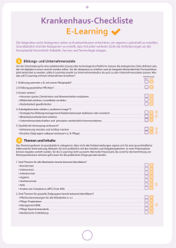 Krankenhaus-Checkliste E-Learning