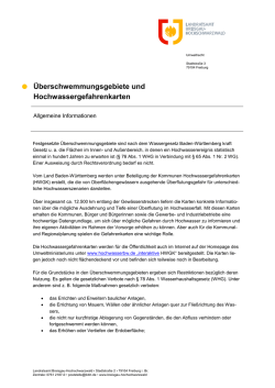 Allgemeine Informationen zu Überschwemmungsgebieten und