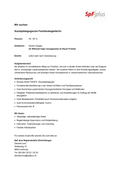 Wir suchen Sozialpädagogische Familienbegleiter/In