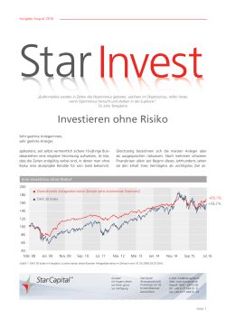 StarInvest August 2016