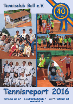 Tennisreport 2016