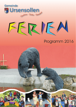 Ferienprogramm 2016 - Gemeinde Ursensollen