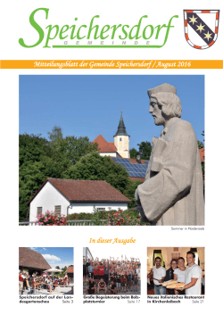 Gemeindebrief August als pdf - Gewerbeverband Speichersdorf