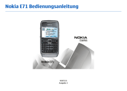 Nokia E71 Bedienungsanleitung