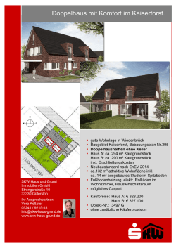 Doppelhaus mit Komfort im Kaiserforst.