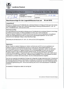 Drucksache Nr. VI-JHA-39-2016
