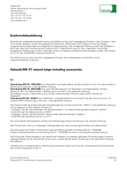 Konformitätserklärung HabasitLINK ST natural beige including