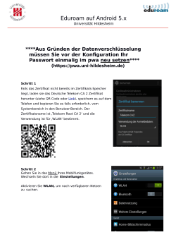 Eduroam auf Android 5.x - Universität Hildesheim