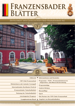 Juli 201 - L&aacute;zně Franti&scaron;kovy L&aacute;zně as