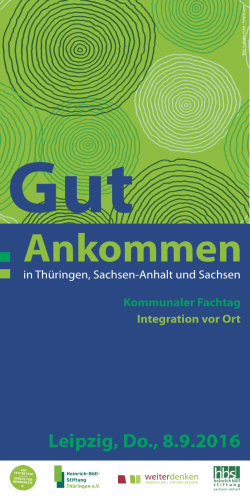 Flyer Gut Ankommen - Integrationsportal Sachsen