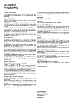 Obertor 32 - Hausordnung/Hausinfo