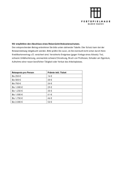 Informationen zum Reiser&uuml;cktrittskostenschutz (Hier
