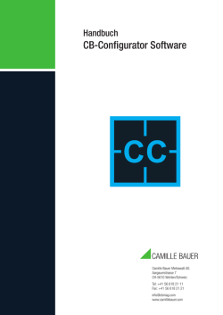 Handbuch - Camille Bauer Metrawatt AG