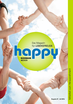 happy - das Magazin für Lebensfreude