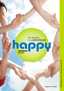 happy - das Magazin f&uuml;r Lebensfreude