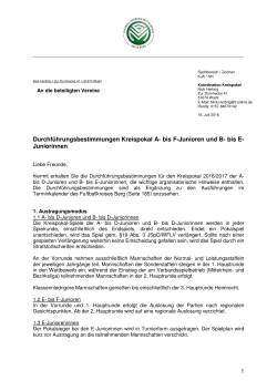Durchf&uuml;hrungsbestimmungen Kreispokal - Fu&szlig;ballkreis Berg