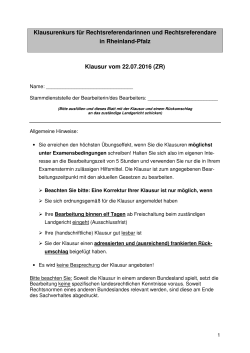 Zivilrecht - in Rheinland
