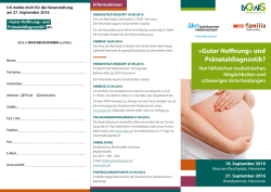guter hoffnung&laquo; und pr&auml;nataldiagnostik?