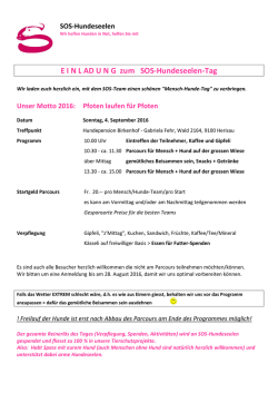 E I N L AD U N G  zum SOS-Hundeseelen-Tag