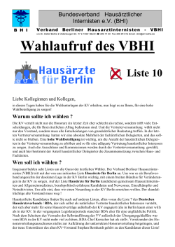 Wahlaufruf - Verband Berliner Hausarztinternisten