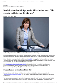 Sie rastete bei leisester Kritik aus