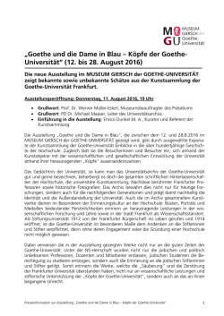 Goethe und die Dame in Blau &ndash; K&ouml;pfe der